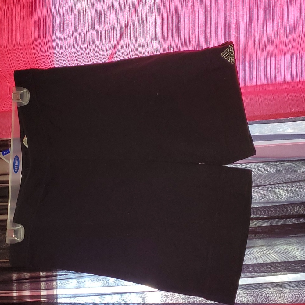 Adidas Womens Black Biker Legging Shorts Large